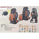 ALPINE 6,000 Cu In Hi Tech Backpaqck By High Peak, Fanny Pak, Day Pak and Rain Fly