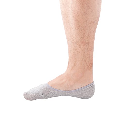 Sheec - men s no-show hidden socks (grey/ large) - sole…