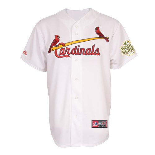 MLB Men's St.Louis Cardinals Chris Carpenter Replica Player Jersey With World Series Patch Fall 2012 (White, X-Large)