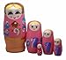 Pink Set of 5 Cutie Nesting Dolls Matryoshka Madness Russian Doll