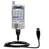 Classic Straight USB Cable for the Handspring Treo 650 with Power Hot Sync and Charge capabilities - Gomadic Brand w/ TipExchange Technology