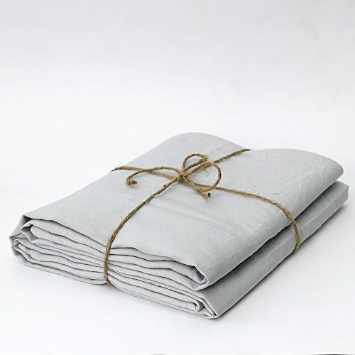 Linenshed - King Calking Washed Bed Linen Flat Sheet Stone Gray
