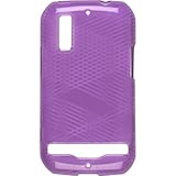 Wireless Solutions Purple Criss Cross TPU Silicone Skin Case for Motorola P ....