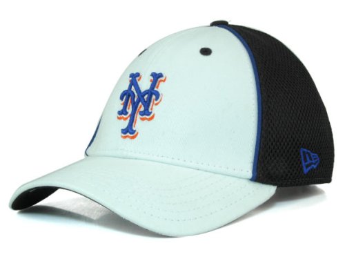 New York Mets New Era Fitted Cap Neo Primary White Front Hat