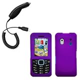 Purple Silicone Skin / Case / Cover & Car Charger for Samsung Intensity II  ....
