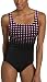 Reebok Women's High Spot Scoop Neck Tank Swimsuit,Black/Pink,14