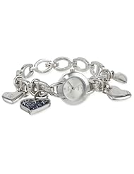 XOXO Womens XO7030 Silver Dial Silver-tone Heart Charms Watch