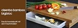 Cleenbo Bamboo XXL BIGBLOCK Schneidebrett mit Auffangwanne Bambus 550 x  380 x 80 mm