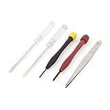 uxcell　スクリュードライバーセット　ねじ回しセット　滑り止めハンドル　2個フィリップススクリュードライバー　2個スロットドライバー　1個ピンセット