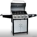 EDELSTAHL GASGRILL GAS GRILL GRILLWAGEN BARBECUE BBQ MIT TEMPERATURANZEIGE