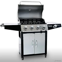 EDELSTAHL GASGRILL GAS GRILL GRILLWAGEN BARBECUE BBQ MIT TEMPERATURANZEIGE