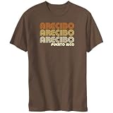 T-Shirt Brown  Arecibo Retro Color  Puerto Rico City