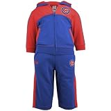 Majectic Chicago Cubs Toddler Royal Blue/Red French Terry Hooded Jog Set