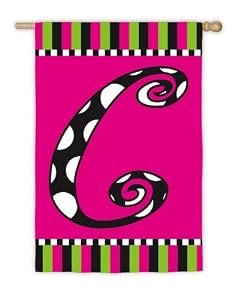 Twirly Curly Monogram Flags