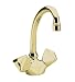 GROHE Classic Double-Handle Single-Hole Kitchen/Bar Faucet with Tricorn Handles, Polished Brass #31054R00