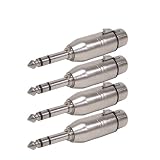 GLS Audio XLR Female to 1/4" Male Stereo TRS - 4 Pack