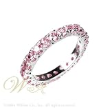 STUDIO 925: *CLASSIC ETERNITY PINK DIAMOND CZ RING