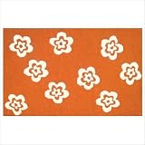 Accent Fleurettes Orange Novelty Rug Size: 1'9 x 2'9 by 