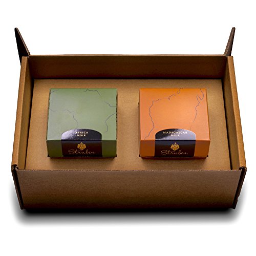 Struben Discover Afrika Kuvertüre Geschenkbox - 2x18 Dunkle schokolade momente