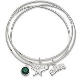 Green Crystal Dallas Stars Bangle Bracelet Set