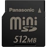 Panasonic miniSD 512MB Memory Card with card adapter included