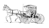 2.75 inch x 2 inch Acrylic Fridge Magnet Line Drawing Buggy