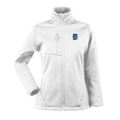 Detroit Tigers Women's White Traverse Bonded Soft Shell Jacket