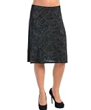 Plus Size Floral Knee Length Skirt