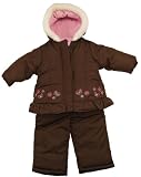 Brown Heavyweight Puffer Style Jacket/ Coat With Bib Snowsuit 2 - Piece Set Made By Carter's