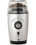 Hamilton Beach 80365 Custom Grind Hands-Free Coffee Grinder, Platinum