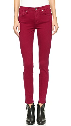 7 For All Mankind Women's Mid Rise Brushed Twill Skinny Jeans