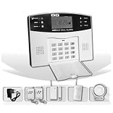 PiSector Cellular GSM Home Security Alarm System Pack, Auto Dial, LCD Display, GSM Frequency: 900 / 1800 / 1900MHz