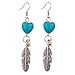 YAZILIND Leaf Heart Drop Dangle Earrings For Women vintage
