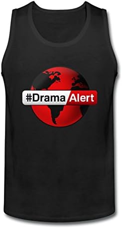 Hkerly Men's DramaAlert Logo Tank Tops