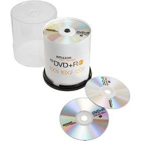 AmazonBasics 4.7 GB 16x DVD+R (100-Pack Spindle) [Amazon Frustration-Free Packaging]