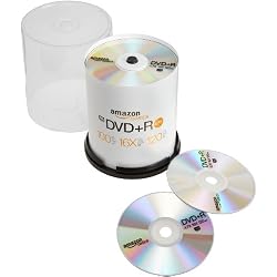 AmazonBasics 4.7 GB 16x DVD+R (100-Pack Spindle) [Amazon Frustration-Free Packaging]