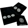 Swirl Contemporary Embellished 3-Piece Towel Set, Black