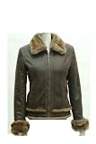 Women's 100 % Real Lamb Leather Double Layer jacket With 100 % Rabbit Fur ! (XXL)