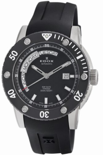 Edox Men s 83005 TIN NIN2 Class 1 Day Automatic Rotating Bezel Watch