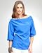 bebe Blouson Sleeve Cowl Neck Silk Blouse