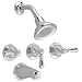 American Standard 7225.733.002 Hampton 3-Handle Tub and Shower Set, Polished Chrome