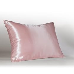 Luxury Pink Satin Pillow Case w/Hidden Zipper, King