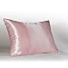 Luxury Satin Pillowcase w/Hidden Zipper, Standard Size,Pink