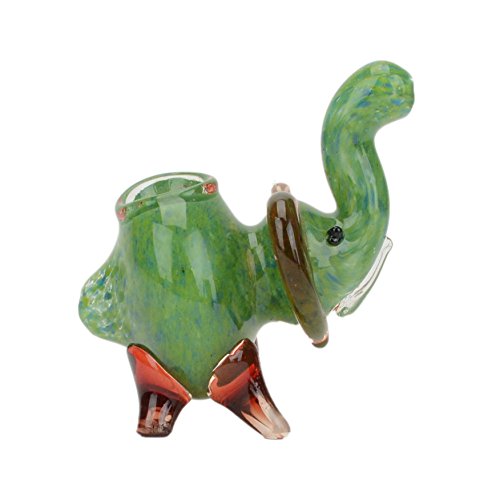 Legend Collections Elephant Animal Hand Spoon Pipe (yellow/orange)
