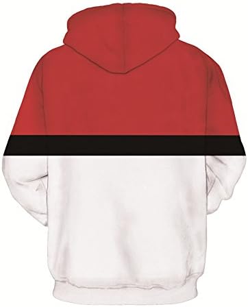 Cute Hoodies sweatshirt Womens Pokemon 3D Printed pullover Men jogging (M)