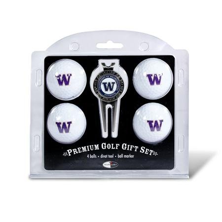 Washington Huskies Uw Ncaa 4 Team Logo Golf Ball Divot Tool Set