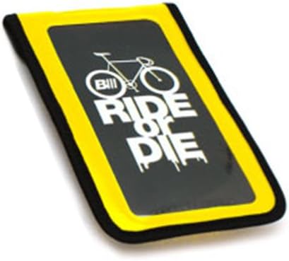 BM WORKS Slim3 Bike Mount - Secure Bicycle Phone Case Holder with Plug Holes for Earplugs For iPhone, Google Nexus, Samsung Galaxy, HTC and Motorola Phones (Yellow, Large)