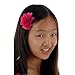 Peony Flower Hair Clip - Girl Wispy Clippy - Best NO Slip Barrette For Fine Hair(GD1-Red)