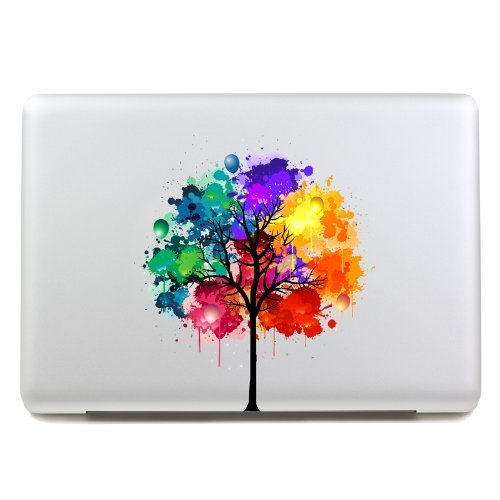 LoveDecalHome macbook decal colors tree Macbook sticker partial cover Macbook Pro decal Skin Macbook Air 13 Sticker Macbook decal