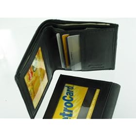 718 Man's Men's Bi-Fold Bifold Leather Mini Tiny Wallet Credit Cards ID Holder